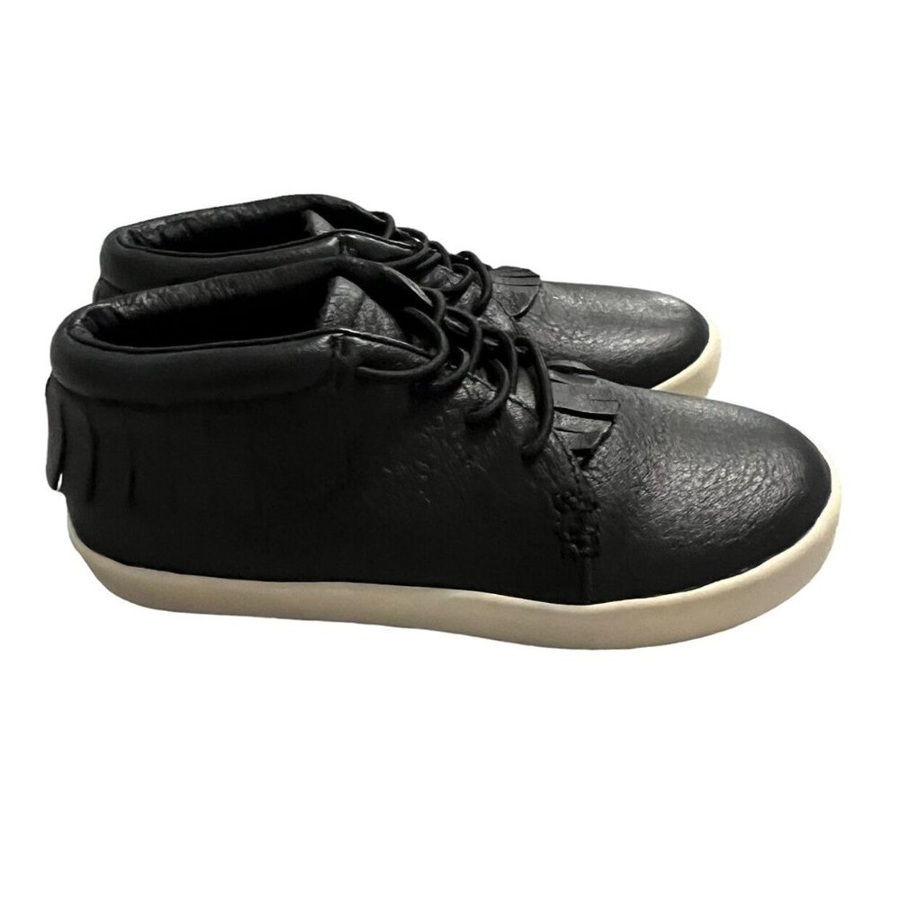 Freshly Picked Sz 11 Black Leather High Top Slip-On Sneakers - Picture 2 of 10